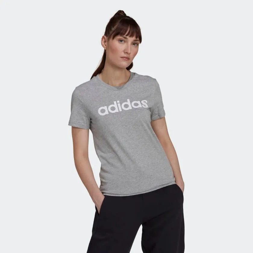 Adidas Women Essentials Slim Logo Casual T-Shirt
