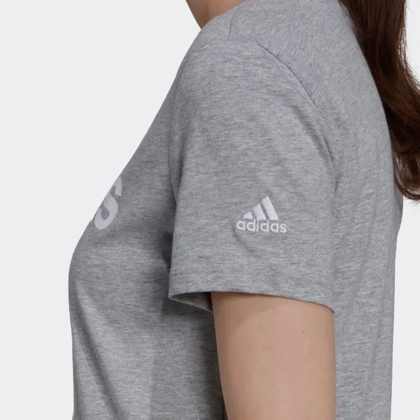 Adidas Women Essentials Slim Logo Casual T-Shirt