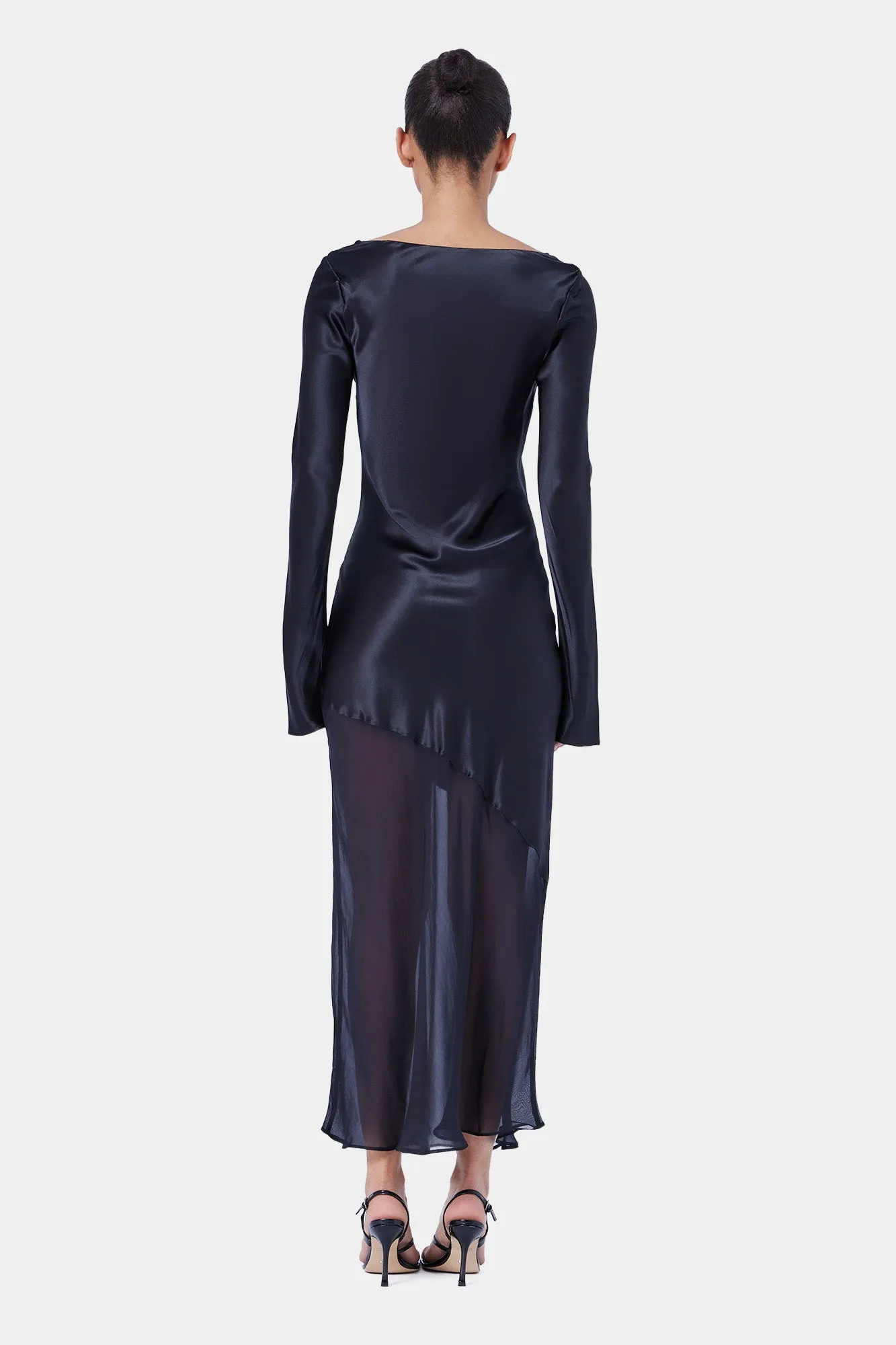 Asym Splice LS Dress