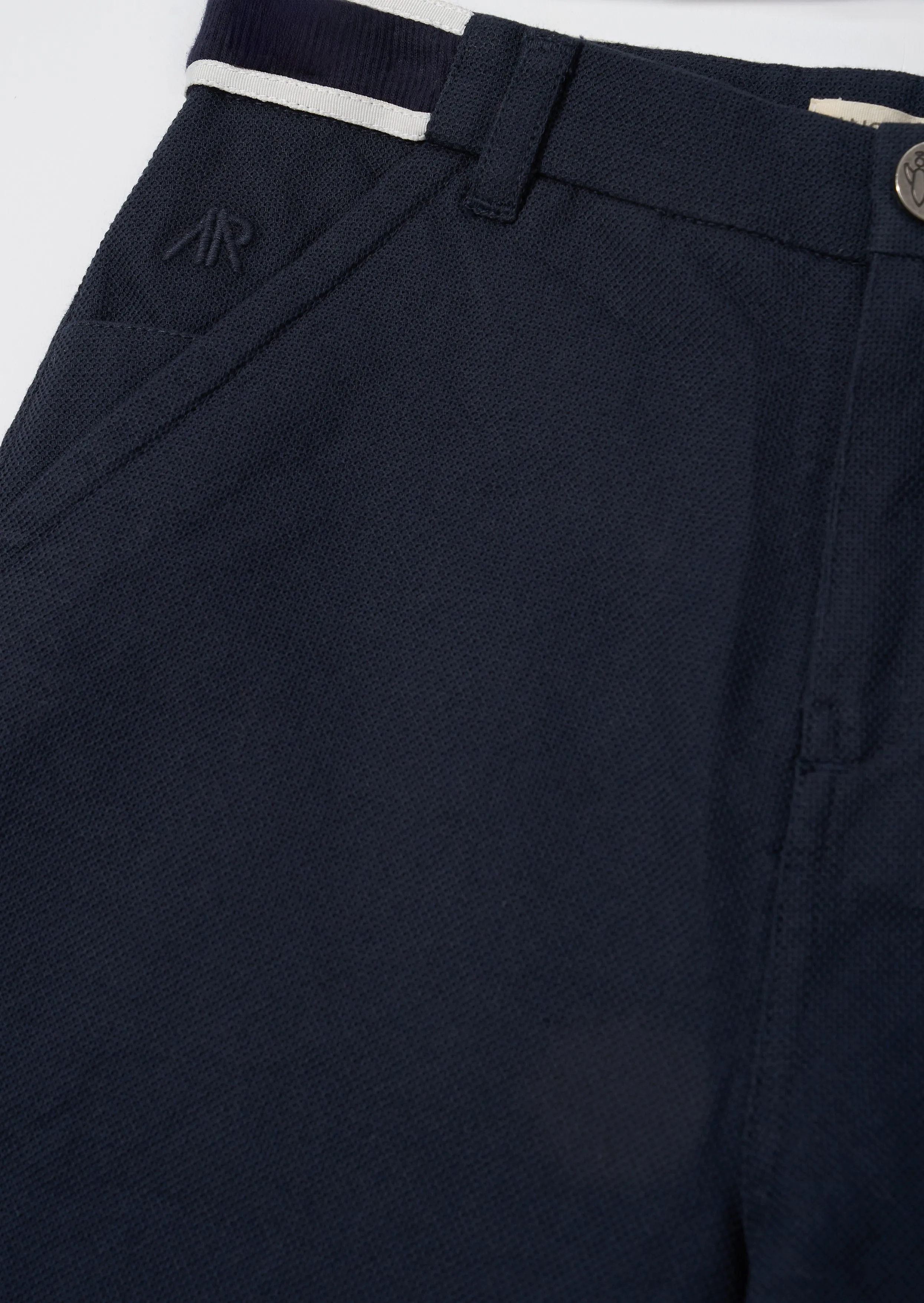Bernard Navy Smart Textured Trousers