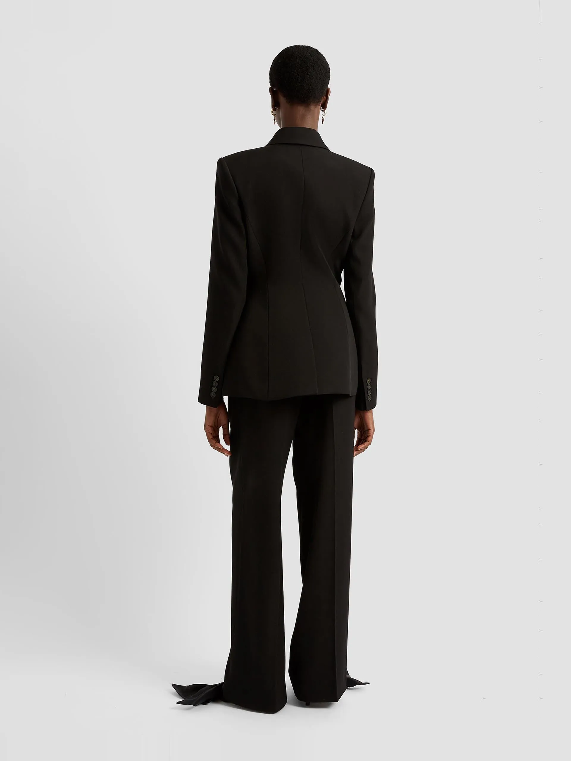 Black straight leg trouser