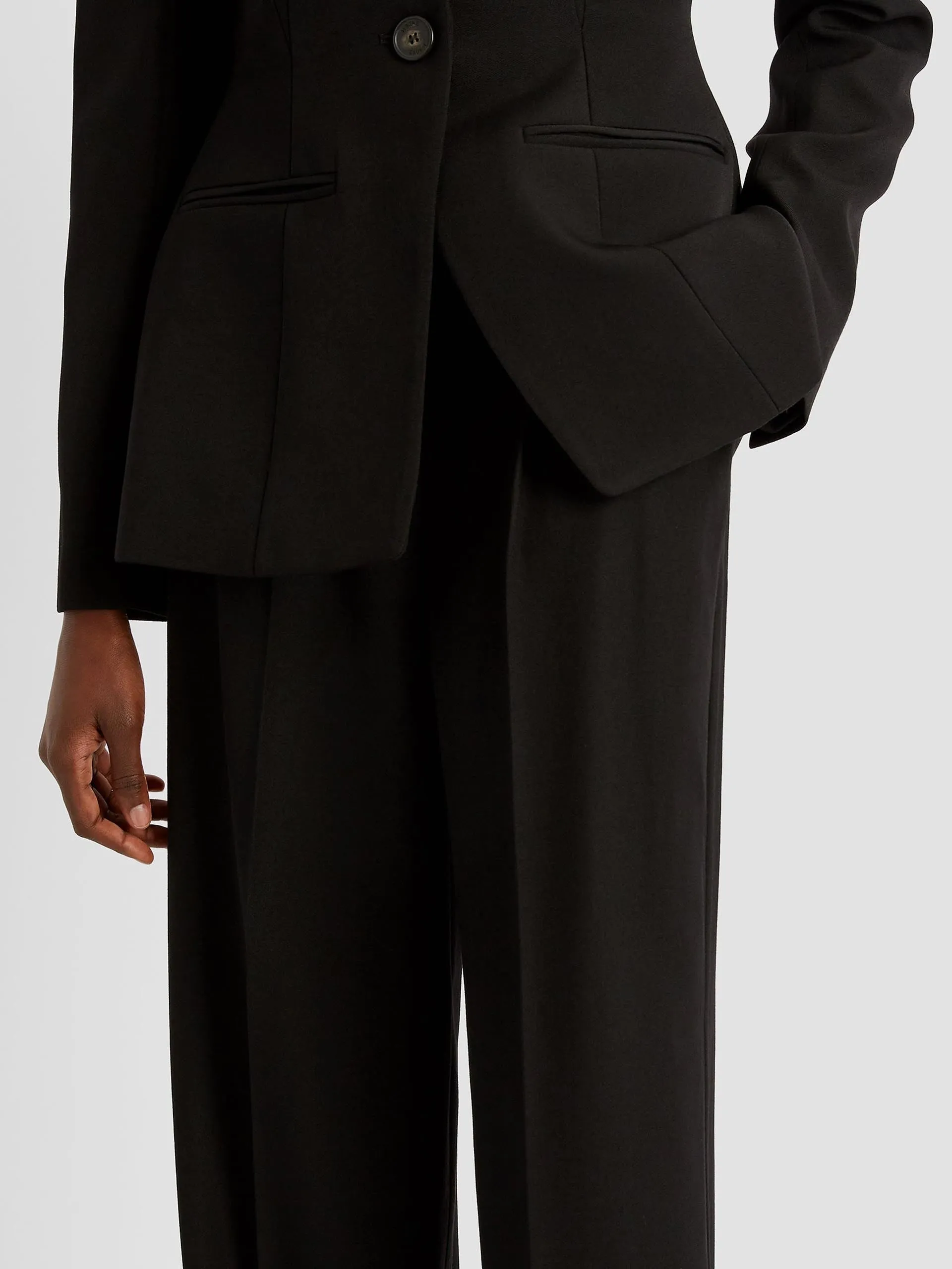 Black straight leg trouser