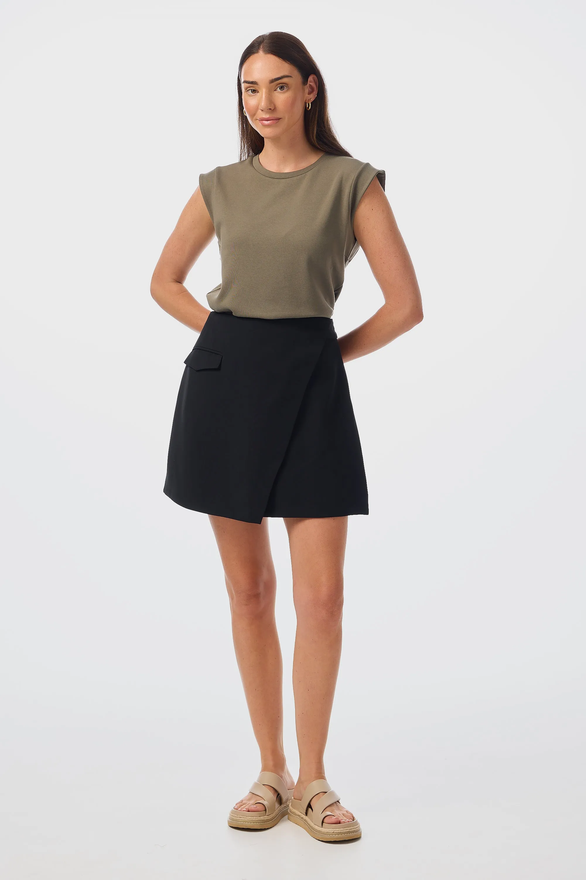 Cap Sleeve Jersey Tank - Thyme
