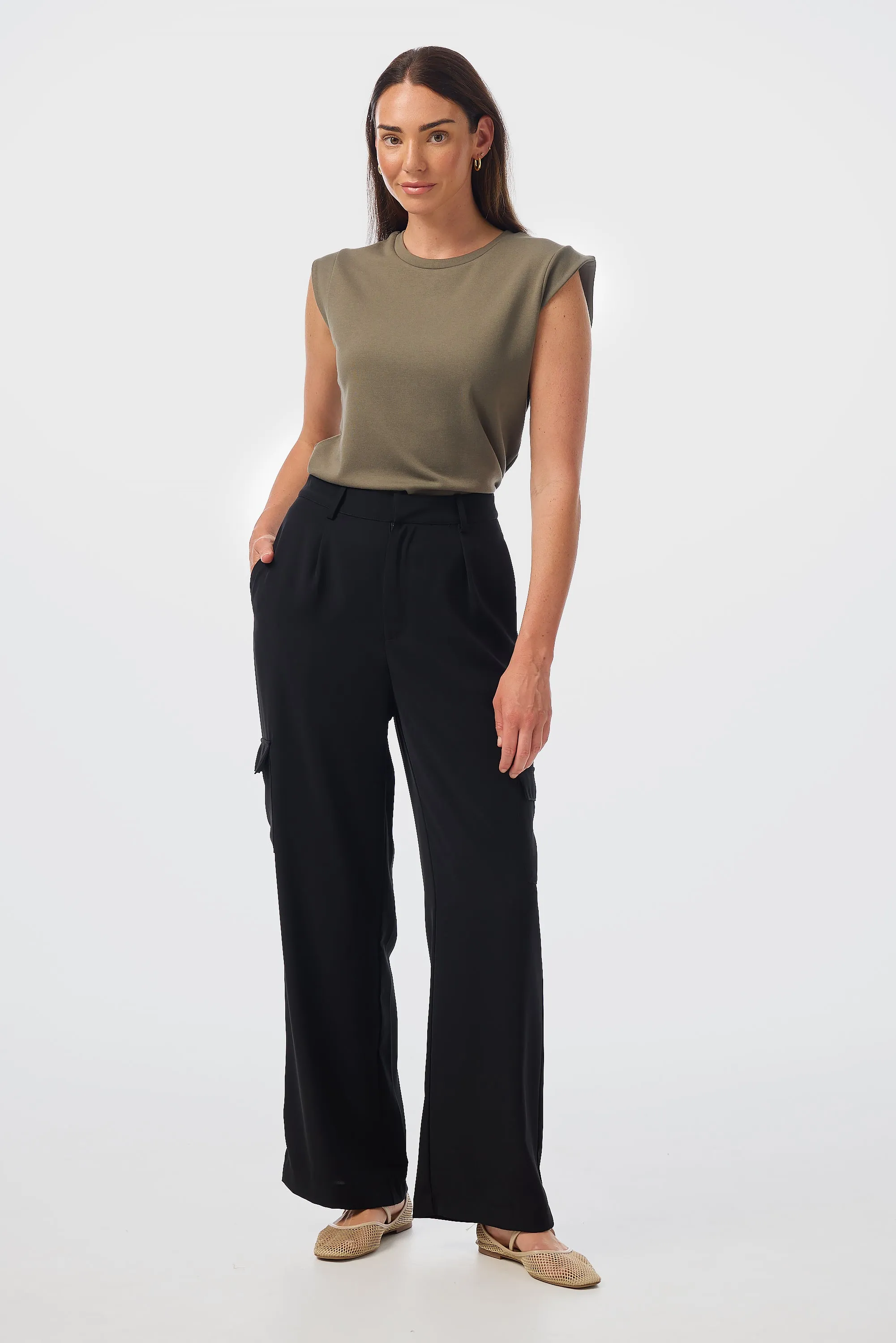 Cap Sleeve Jersey Tank - Thyme