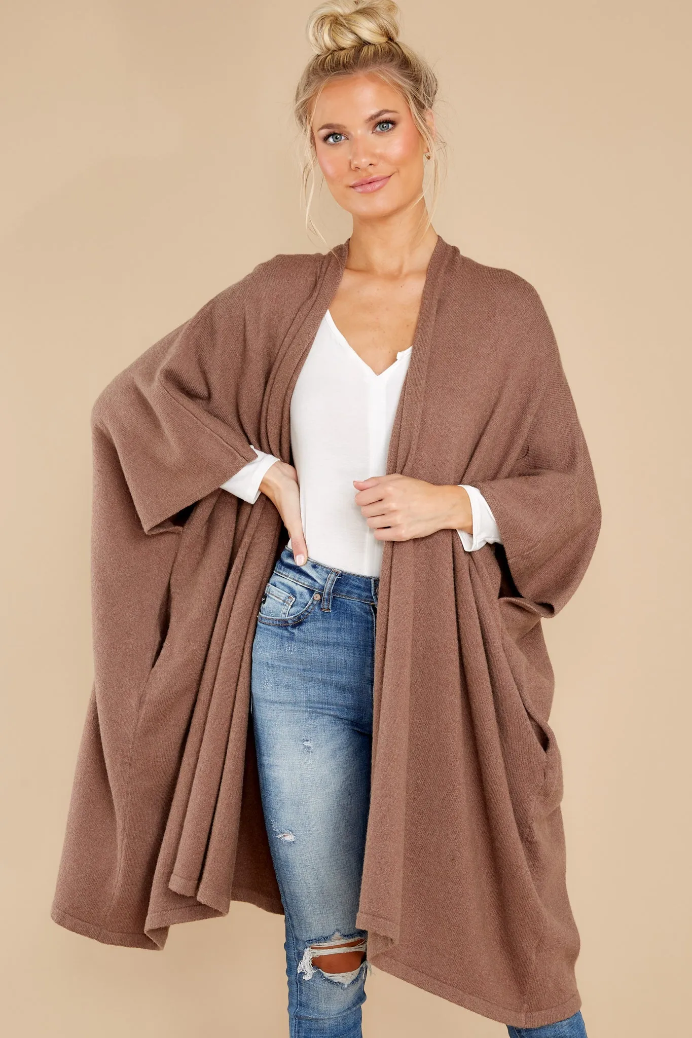 Carefree Days Mocha Cardigan
