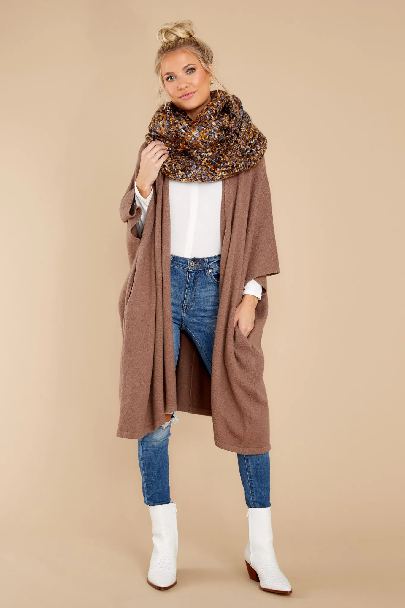 Carefree Days Mocha Cardigan