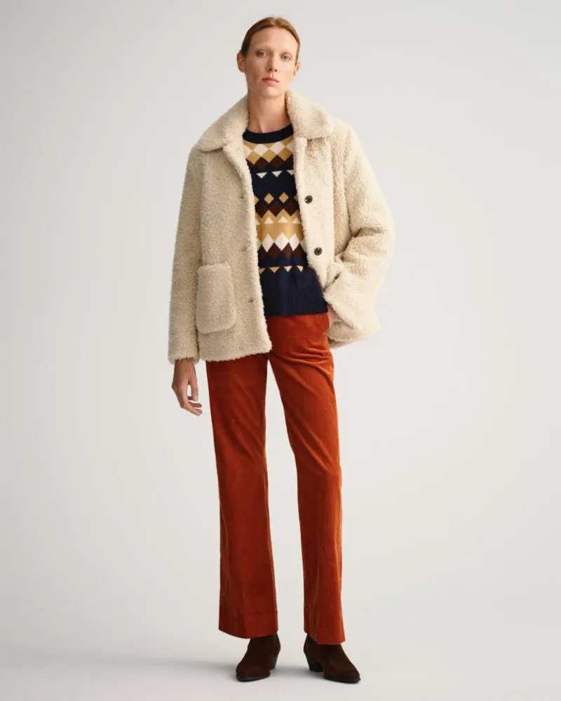 Gant Apparel Womens TEDDY JACKET 34/PUTTY
