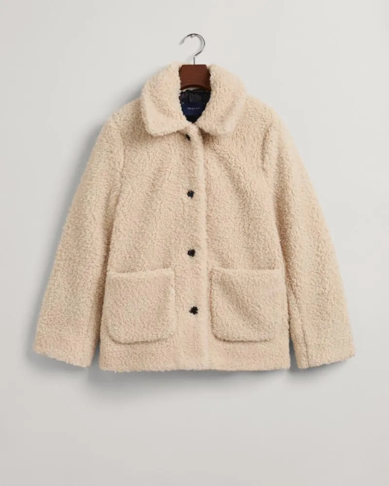 Gant Apparel Womens TEDDY JACKET 34/PUTTY