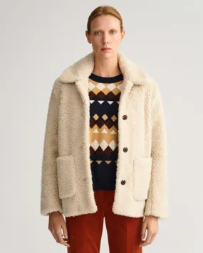 Gant Apparel Womens TEDDY JACKET 34/PUTTY