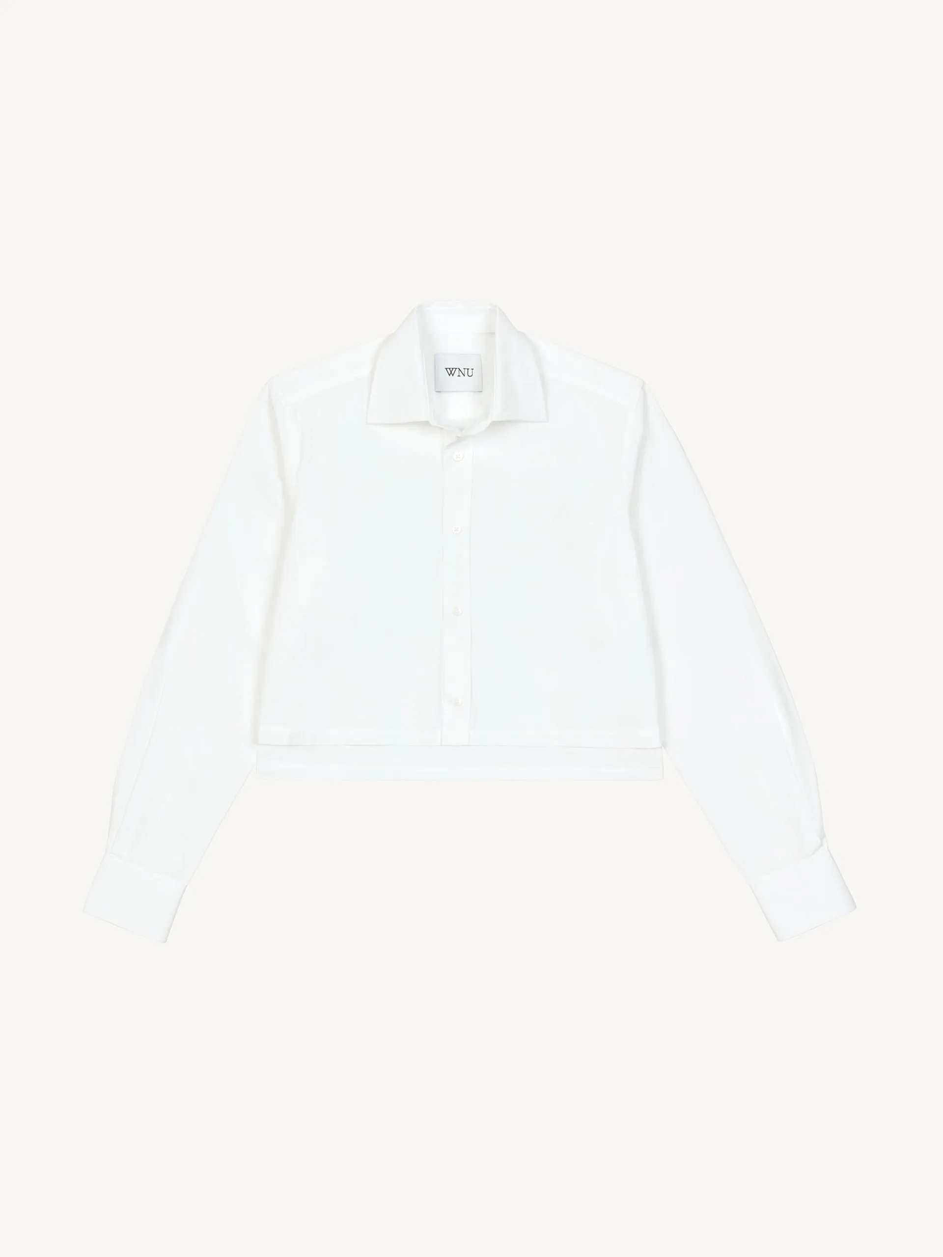 Iris poplin, white cropped shirt