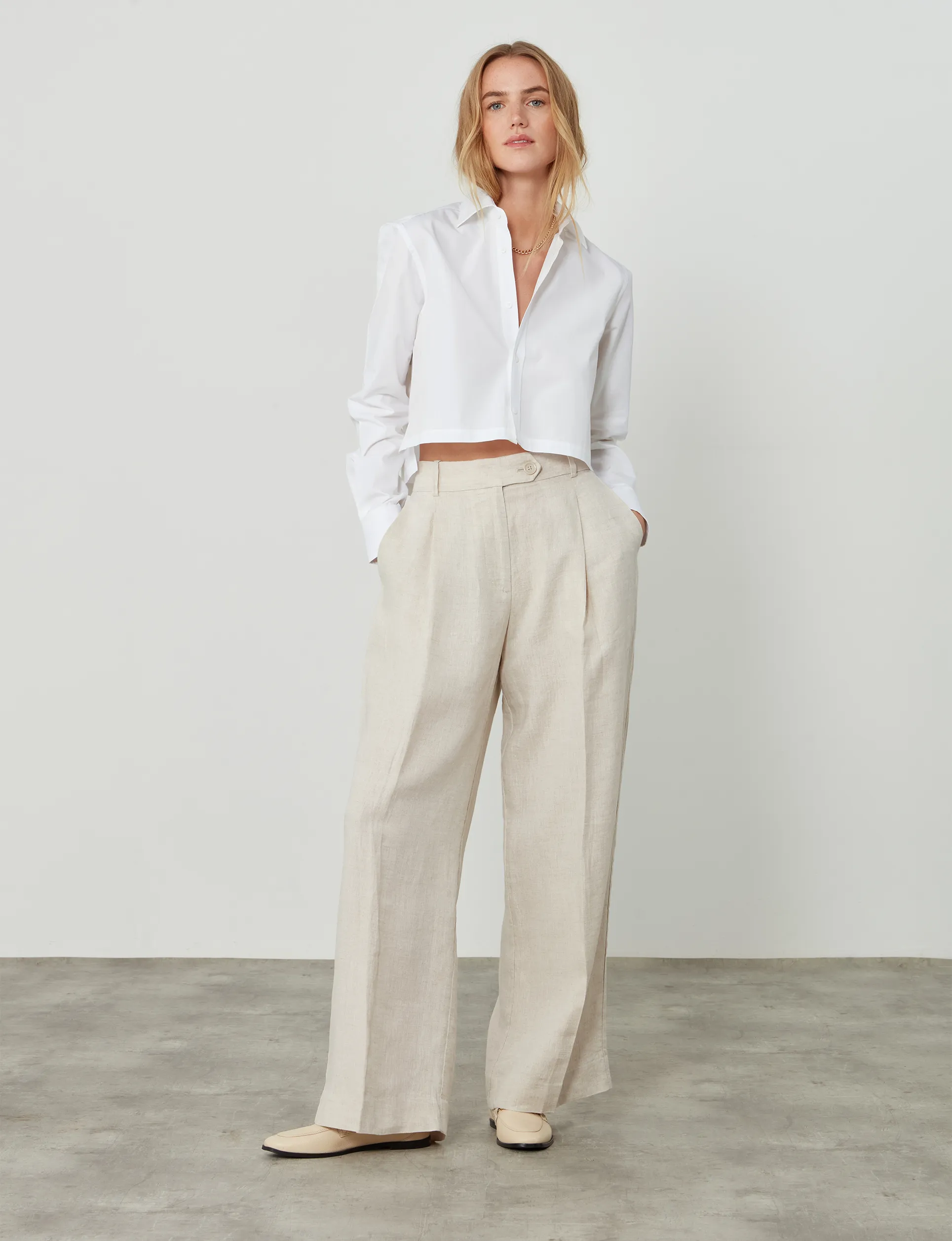 Iris: Poplin, White