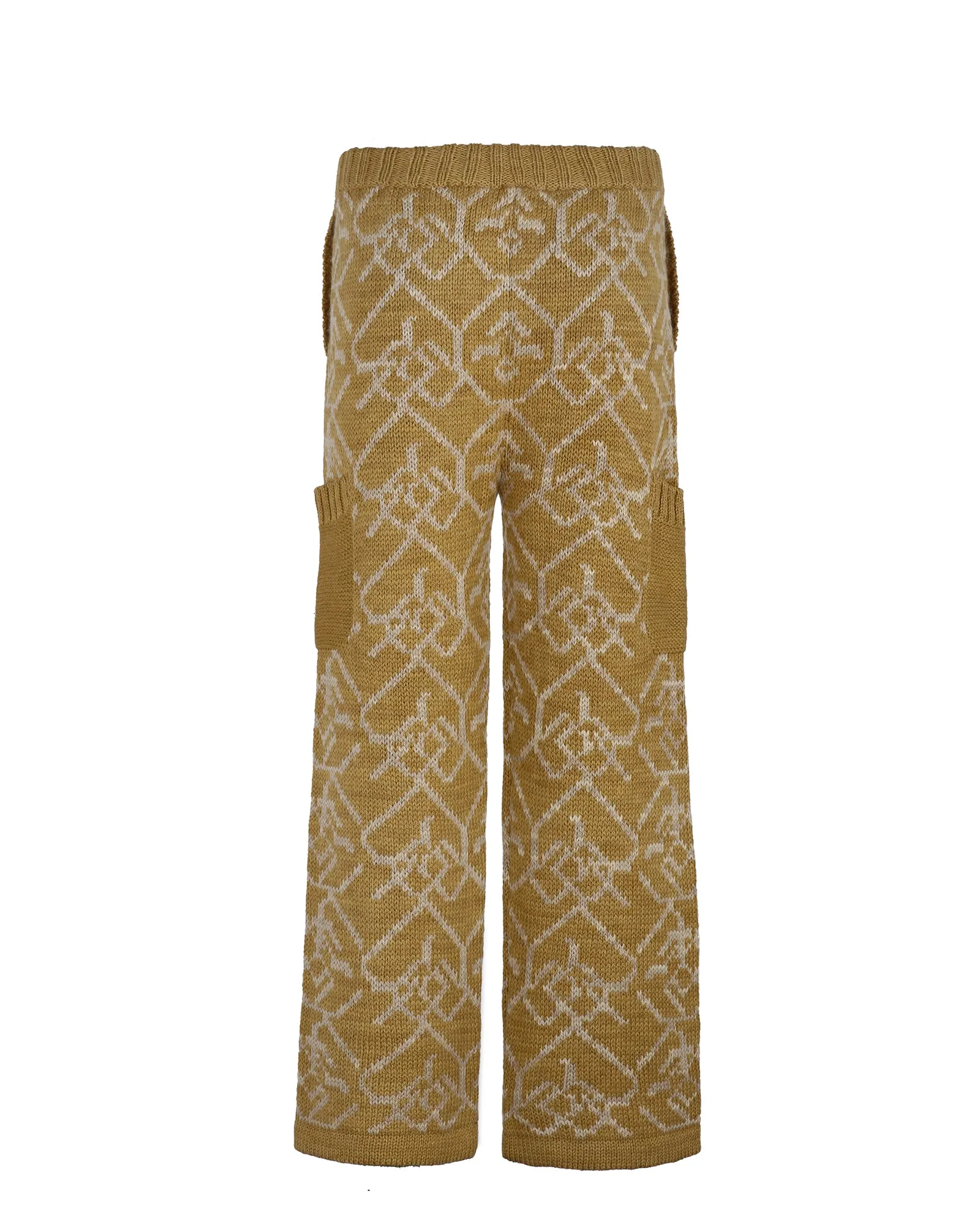 Knitted Monogram Jacquard Pants (Golden Orange)