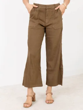 KUT Dark Olive Topaz Utility Wide Leg