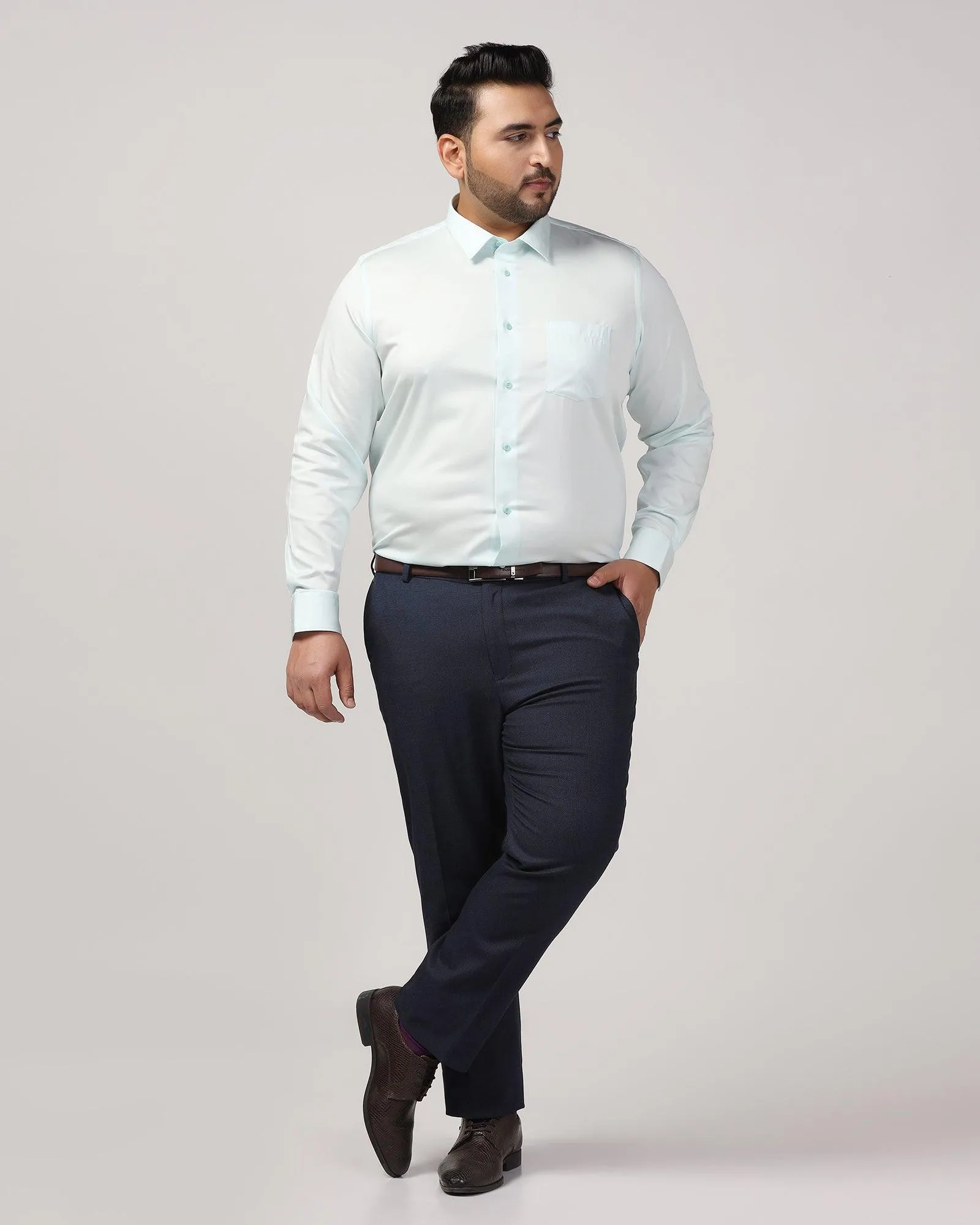 Must Haves Formal Aqua Solid Shirt - Sailor