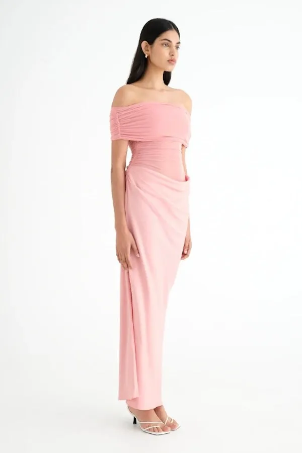 Nico Off Shoulder Maxi Dress Candy Floss