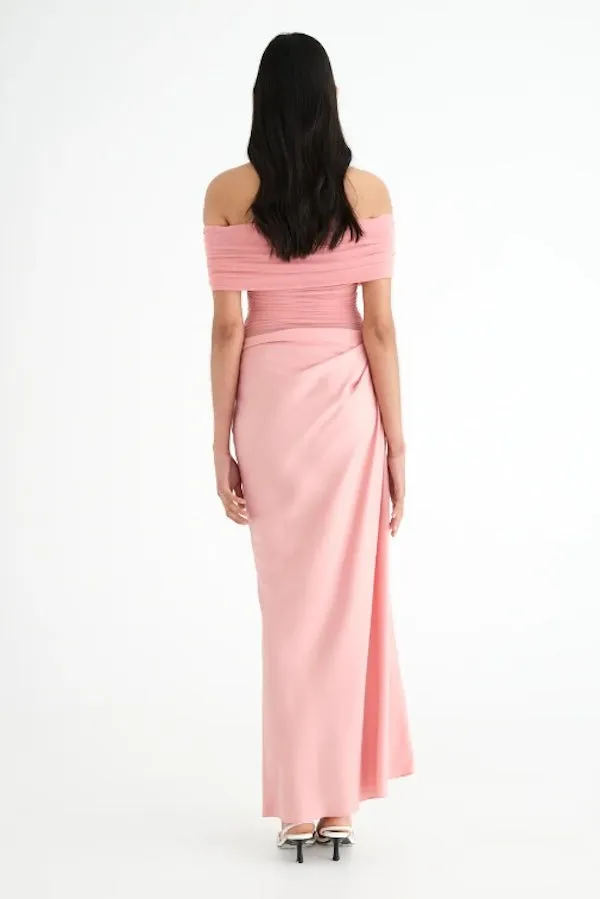 Nico Off Shoulder Maxi Dress Candy Floss